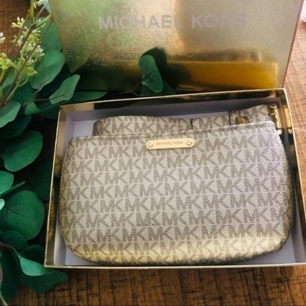 Michael Kors MK Logo Leather Adjustable Belt Bag L/XL Waist Pack NWT
